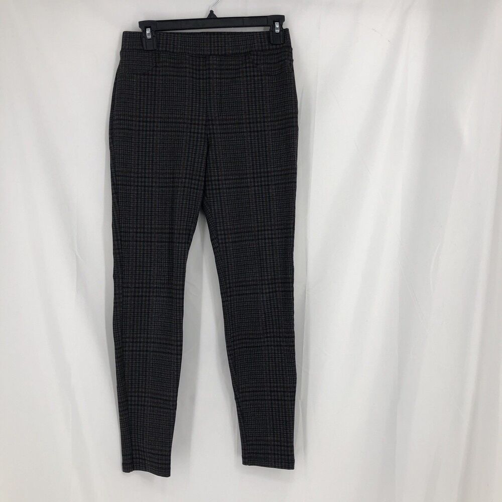 Sanctuary Plaid Legging Womens S Brown Gray Excellent Pull On Stretch Jeggings